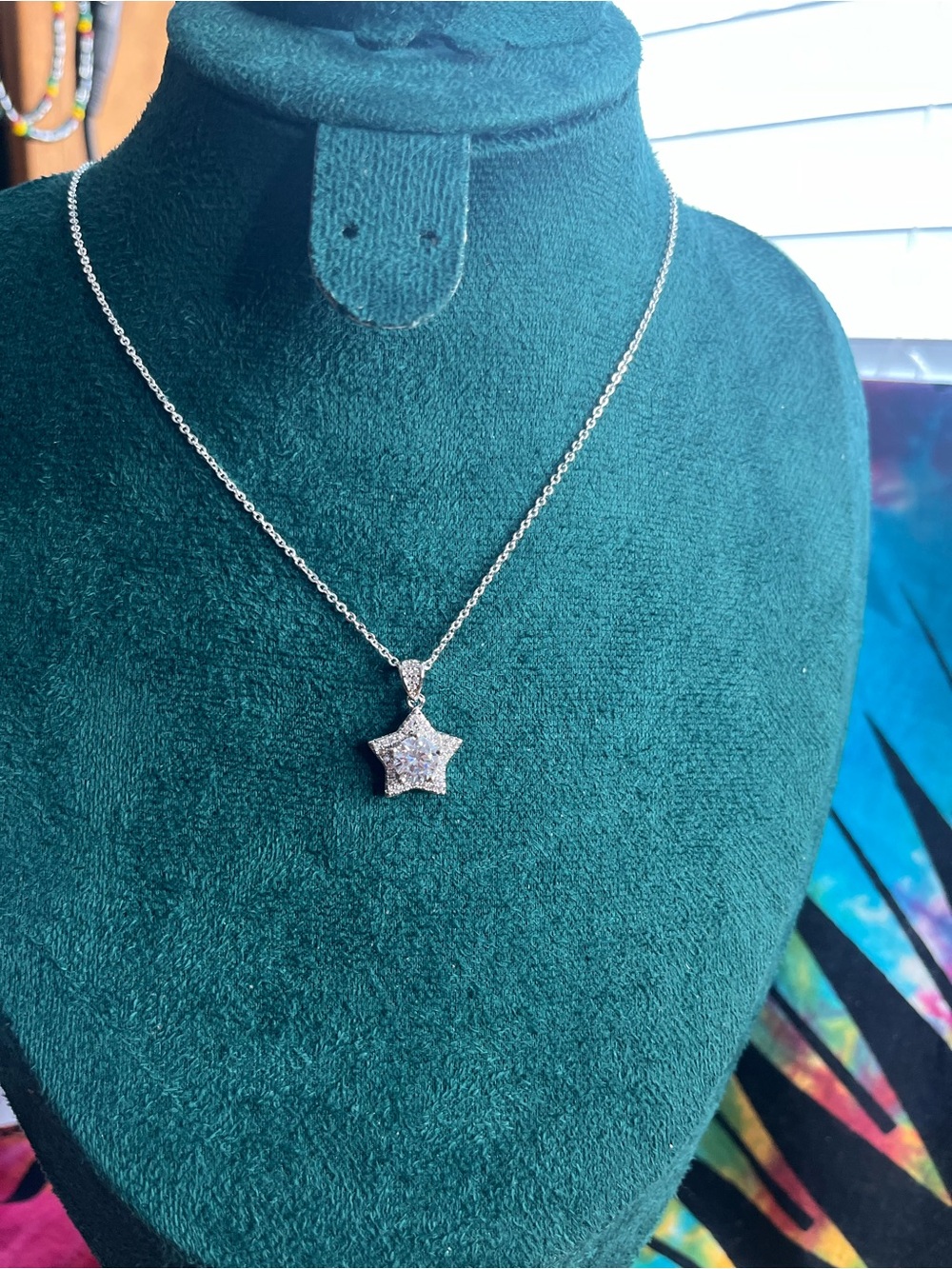 1ct Moissanite Star Pendant 925 Necklace